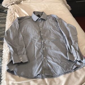 English Laundry grey and white button down